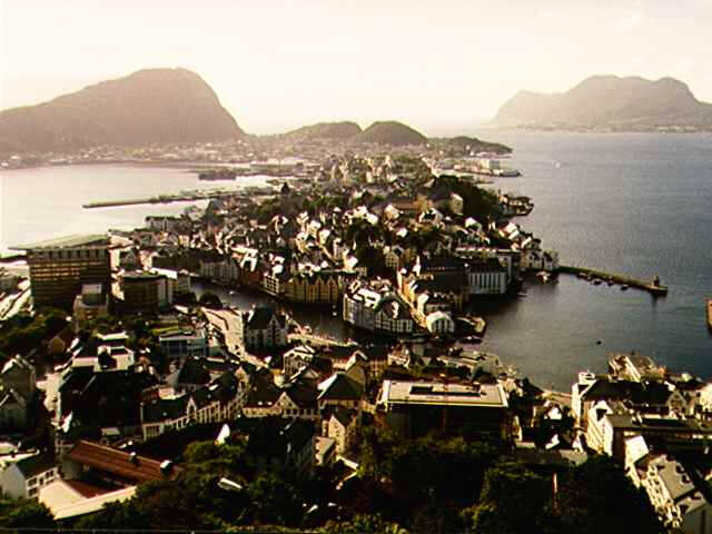 Oversiktsbilde av Ålesund sentrum